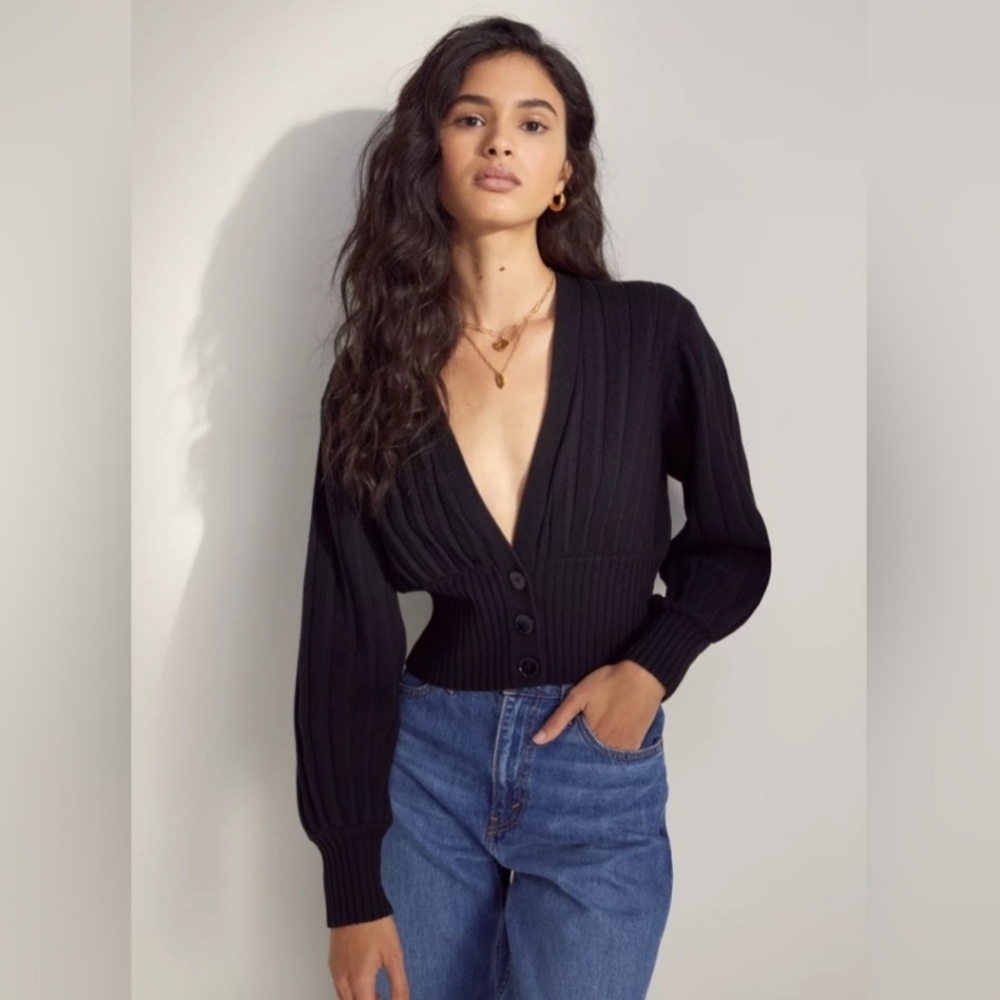 Wilfred Plunge Front Cardigan Black Size XXS